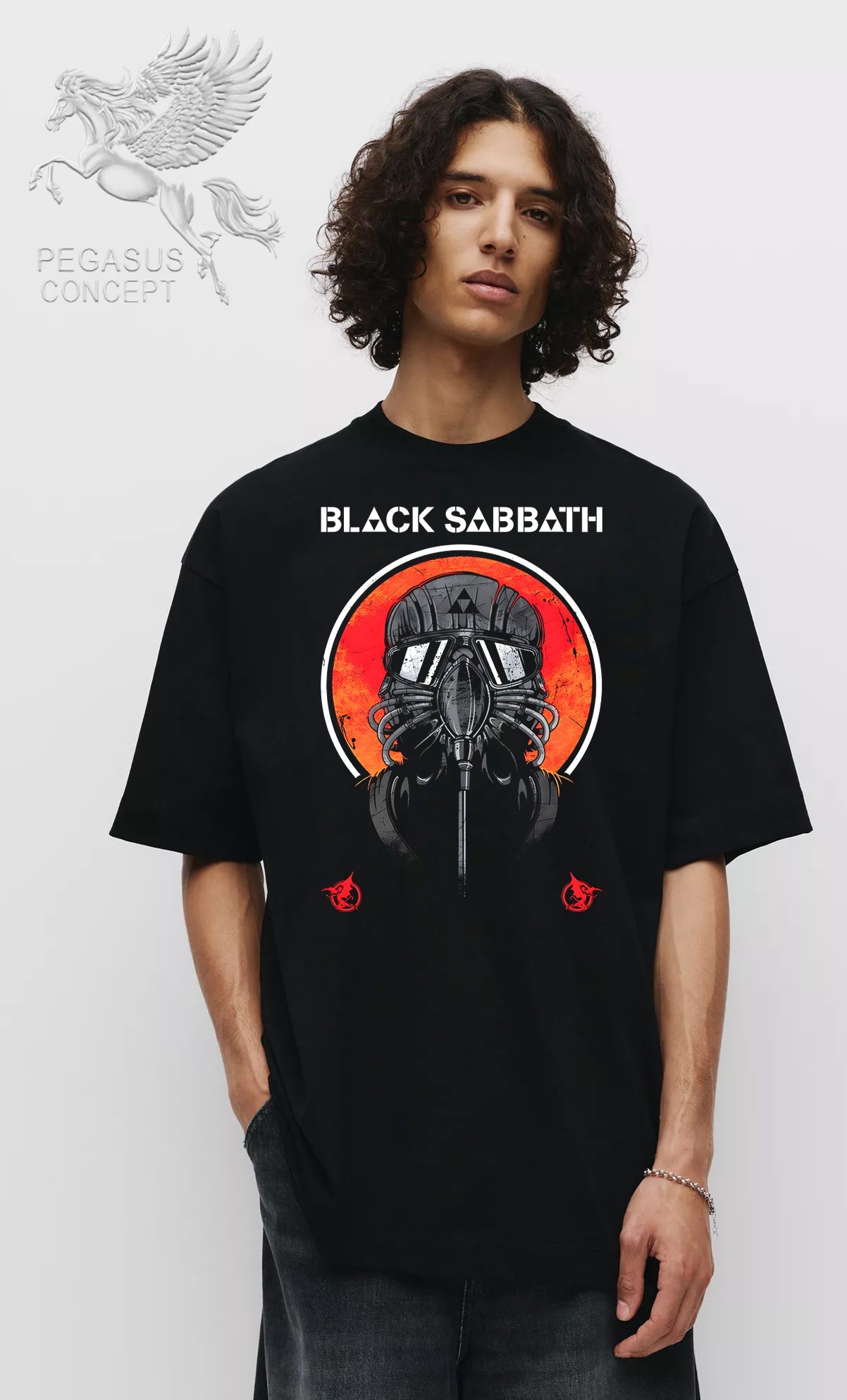 Μπλούζα μακό Premium ποιότητας σε χρώμα μαύρο με τύπωμα Black Sabbath