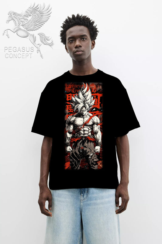 Μπλούζα μακό Premium ποιότητας σε χρώμα μαύρο με τύπωμα Dragon Ball Z