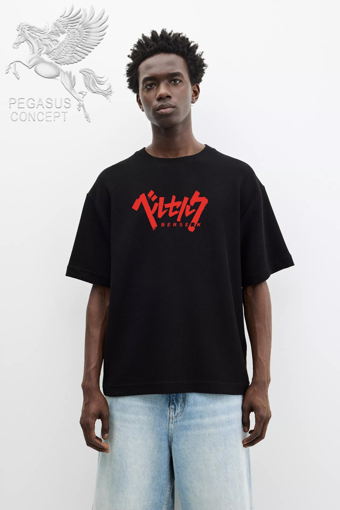 Μπλούζα μακό Premium ποιότητας σε χρώμα μαύρο με τύπωμα Bersek