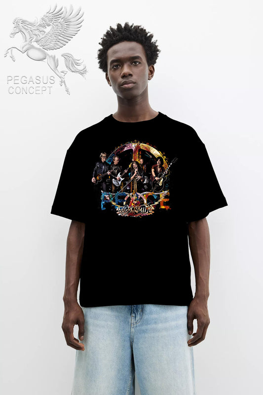 Μπλούζα μακό Premium ποιότητας σε χρώμα μαύρο με τύπωμα Aerosmith