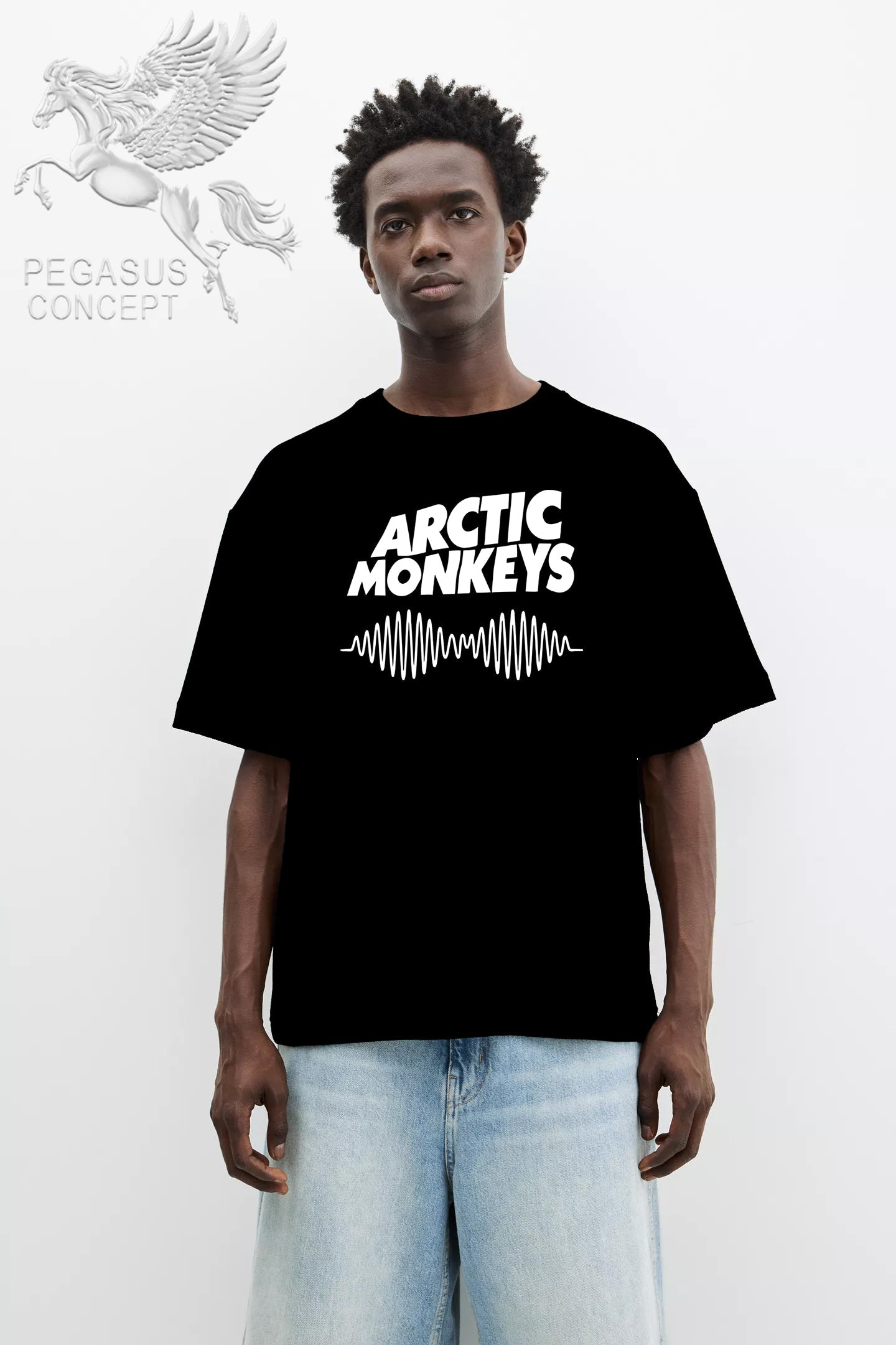 Μπλούζα μακό Premium ποιότητας σε χρώμα μαύρο με τύπωμα Arctic Monkeys