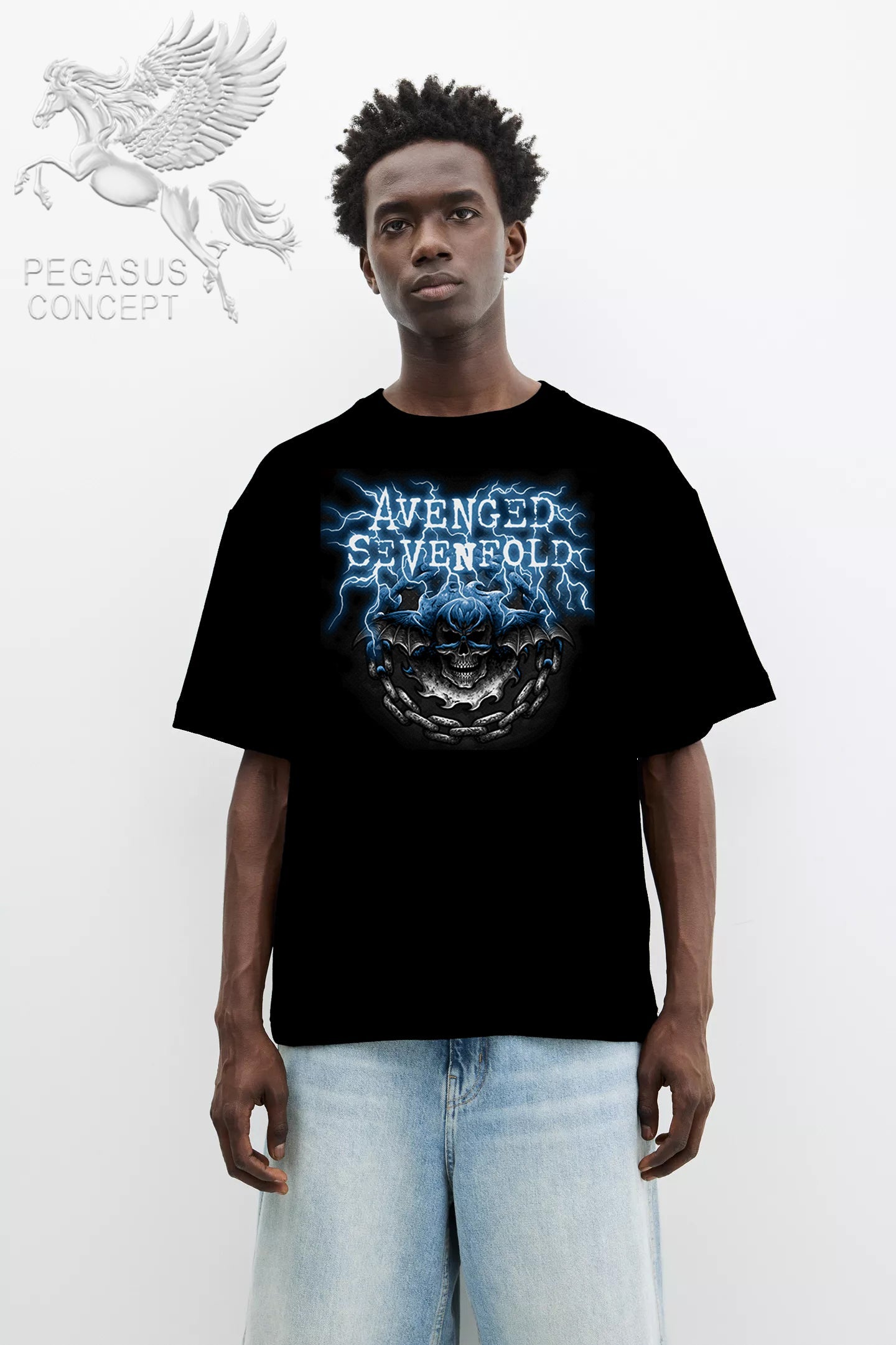 Μπλούζα μακό Premium ποιότητας σε χρώμα μαύρο με τύπωμα Avenged Sevenfold