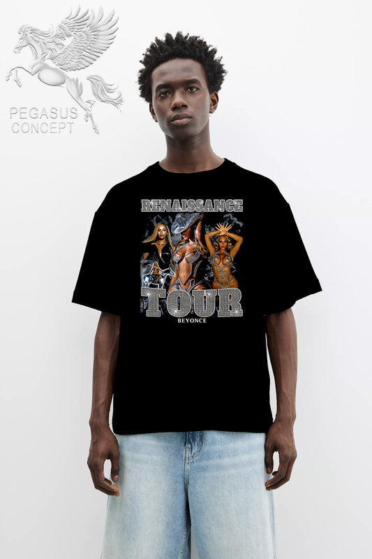Μπλούζα μακό Premium ποιότητας σε χρώμα μαύρο με τύπωμα Beyonce
