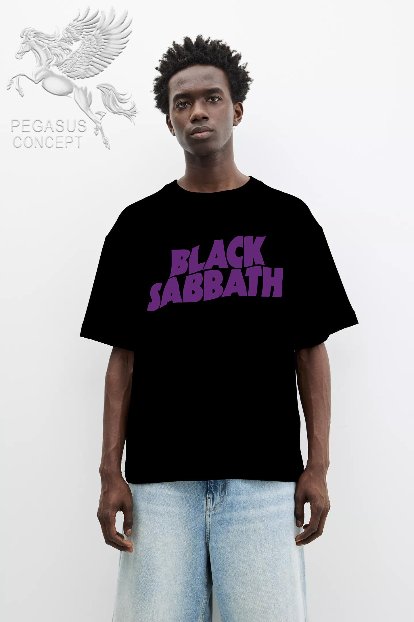 Μπλούζα μακό Premium ποιότητας σε χρώμα μαύρο με τύπωμα Black Sabbath