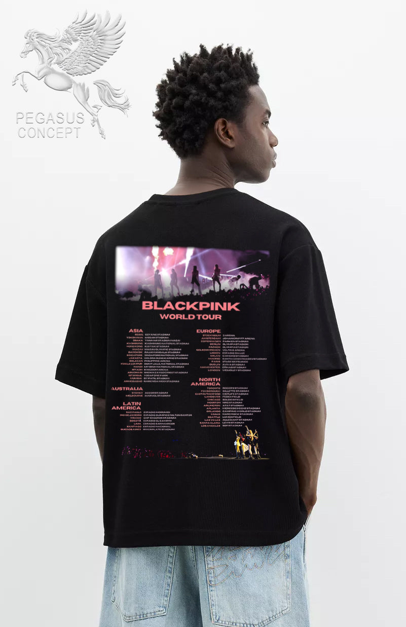 Μπλούζα μακό Premium ποιότητας σε χρώμα μαύρο με τύπωμα Black Pink