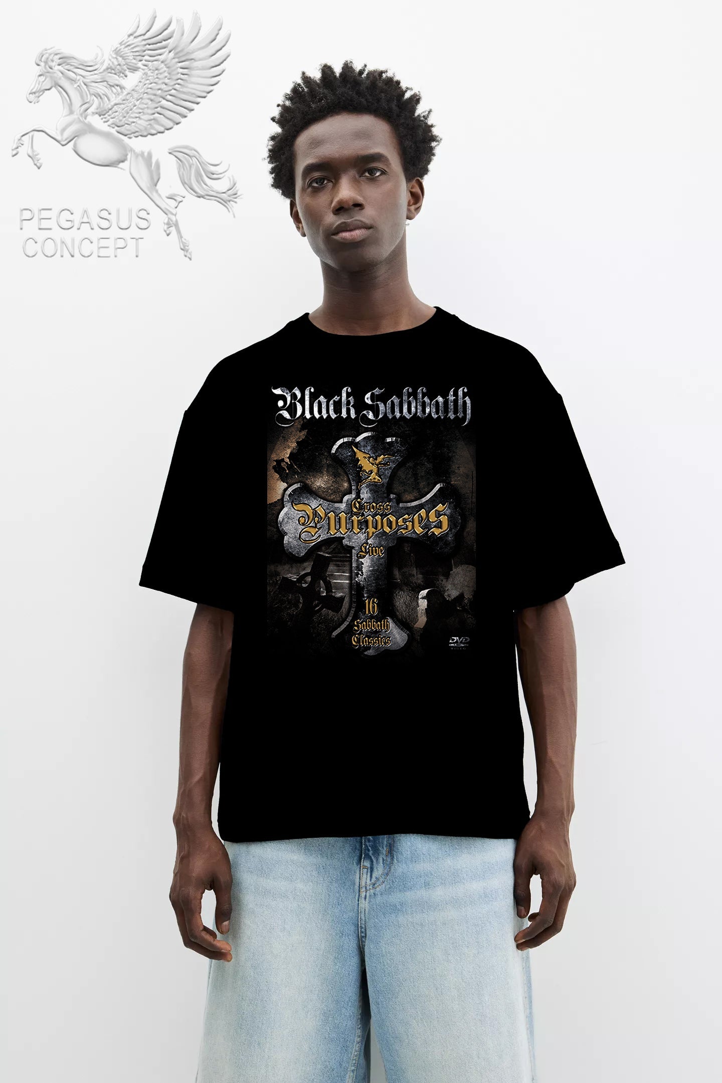 Μπλούζα μακό Premium ποιότητας σε χρώμα μαύρο με τύπωμα Black Sabbath