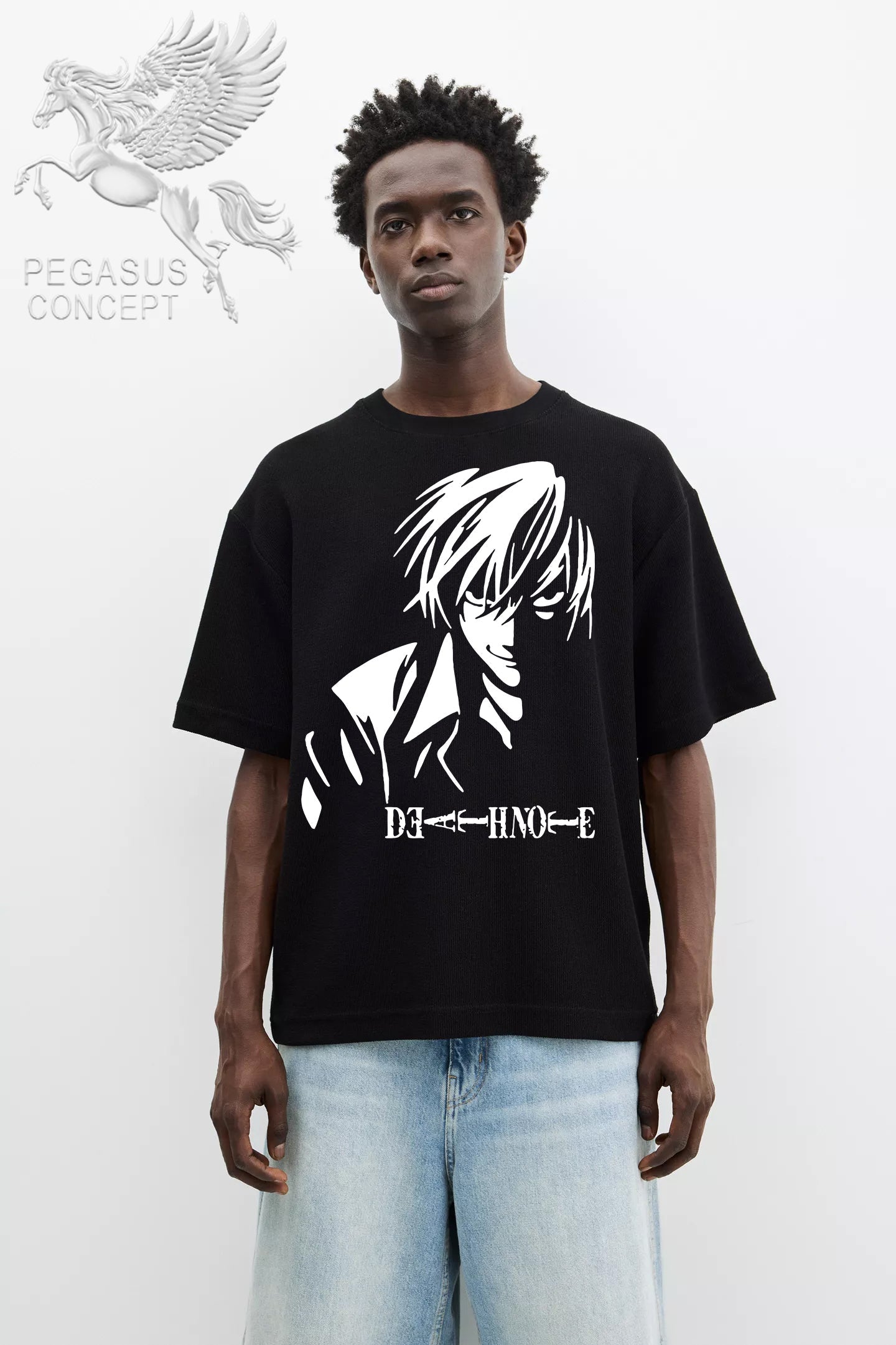 Μπλούζα μακό Premium ποιότητας σε χρώμα μαύρο με τύπωμα Death Note