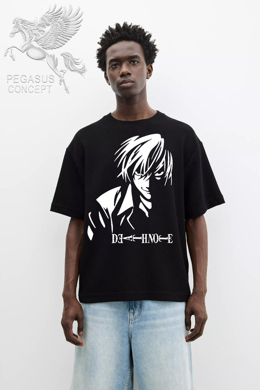 Μπλούζα μακό Premium ποιότητας σε χρώμα μαύρο με τύπωμα Death Note