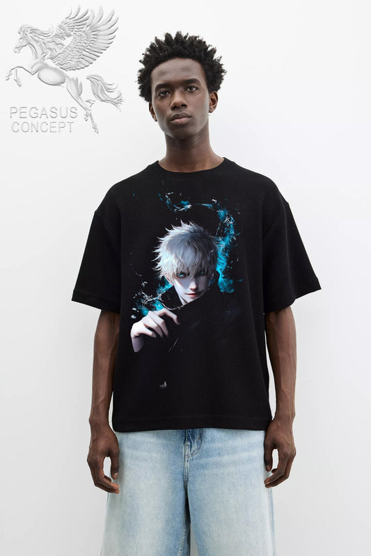 Μπλούζα μακό Premium ποιότητας σε χρώμα μαύρο με τύπωμα Άνιμε