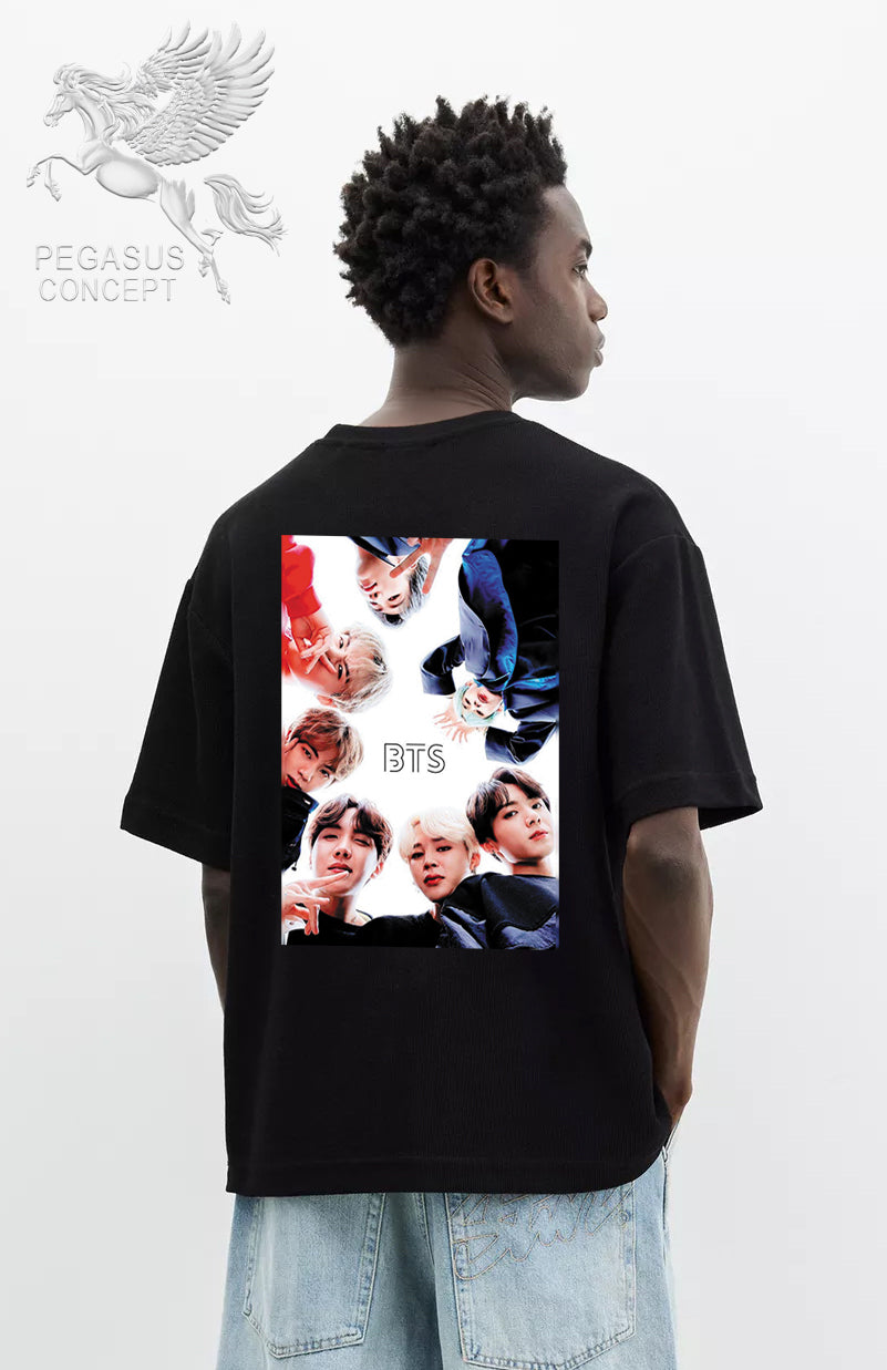 Μπλούζα μακό Premium ποιότητας σε χρώμα μαύρο με τύπωμα BTS