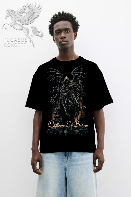 Μπλούζα μακό Premium ποιότητας σε χρώμα μαύρο με τύπωμα Children of Bodom
