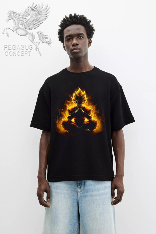 Μπλούζα μακό Premium ποιότητας σε χρώμα μαύρο με τύπωμα Dragon Ball Z