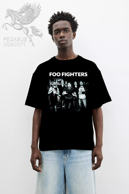 Μπλούζα μακό Premium ποιότητας σε χρώμα μαύρο με τύπωμα Foo Fighters
