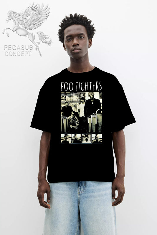 Μπλούζα μακό Premium ποιότητας σε χρώμα μαύρο με τύπωμα Foo Fighters