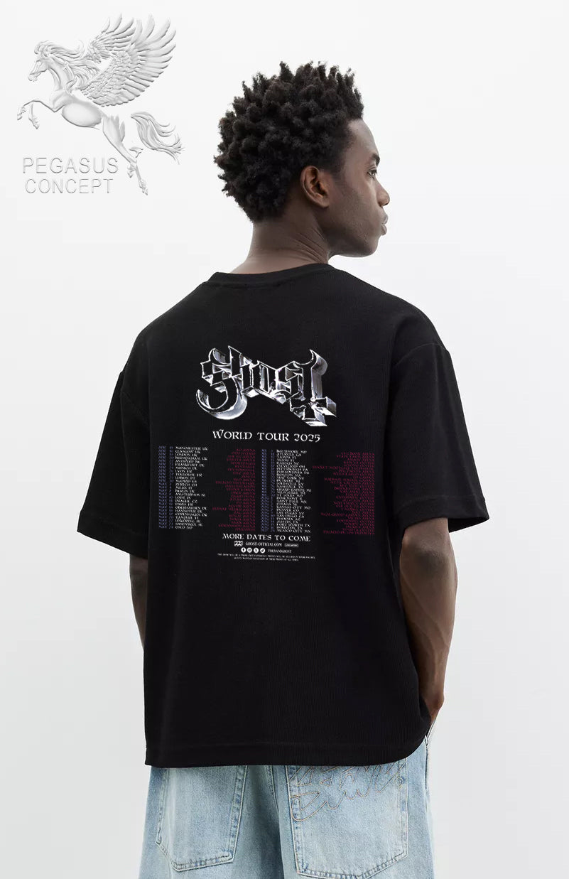 Μπλούζα μακό Premium ποιότητας σε χρώμα μαύρο με τύπωμα Gohst