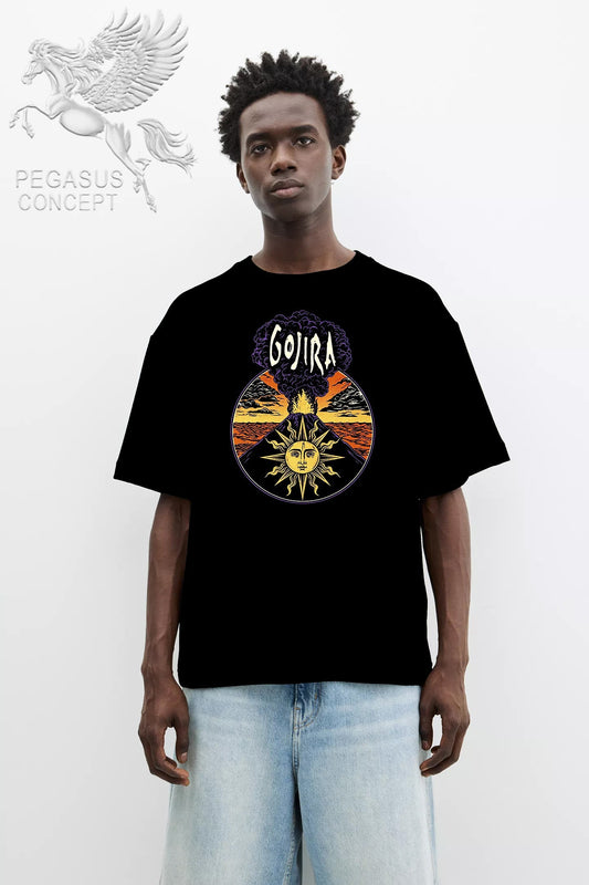 Μπλούζα μακό Premium ποιότητας σε χρώμα μαύρο με τύπωμα Gojira