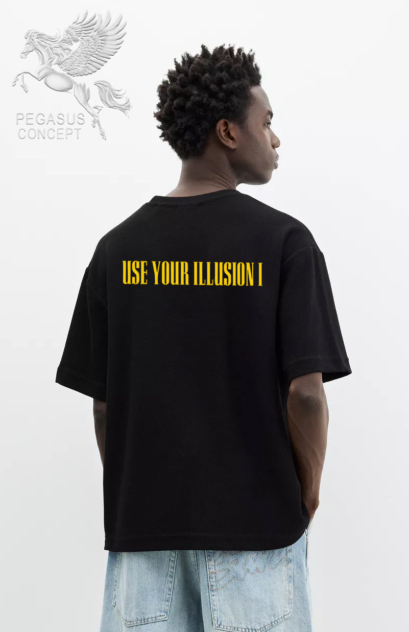 Μπλούζα μακό Premium ποιότητας σε χρώμα μαύρο με τύπωμα Guns N'Roses