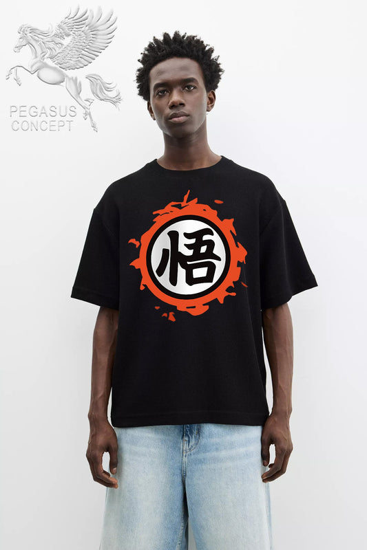 Μπλούζα μακό Premium ποιότητας σε χρώμα μαύρο με τύπωμα Dragon Ball Z