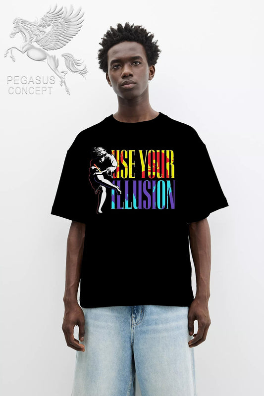 Μπλούζα μακό Premium ποιότητας σε χρώμα μαύρο με τύπωμα Guns N'Roses