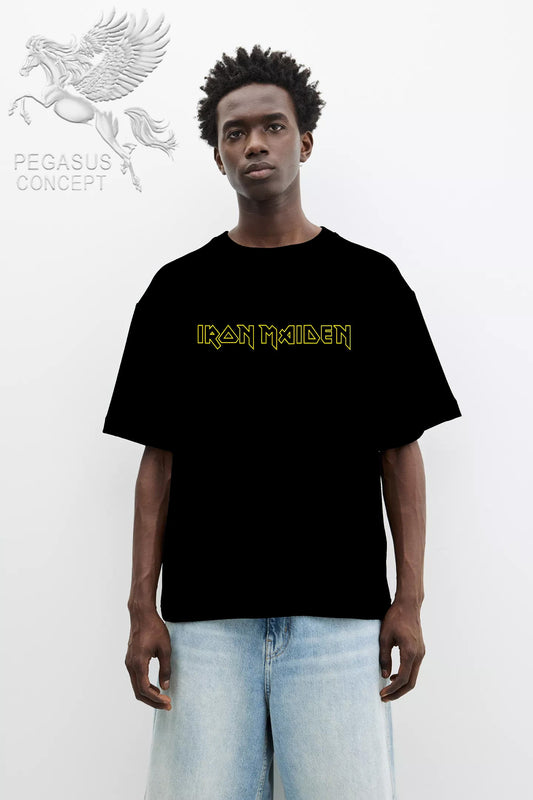 Μπλούζα μακό Premium ποιότητας σε χρώμα μαύρο με τύπωμα Maiden