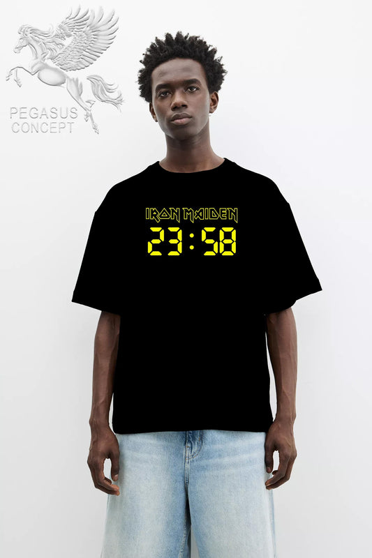 Μπλούζα μακό Premium ποιότητας σε χρώμα μαύρο με τύπωμα Maiden