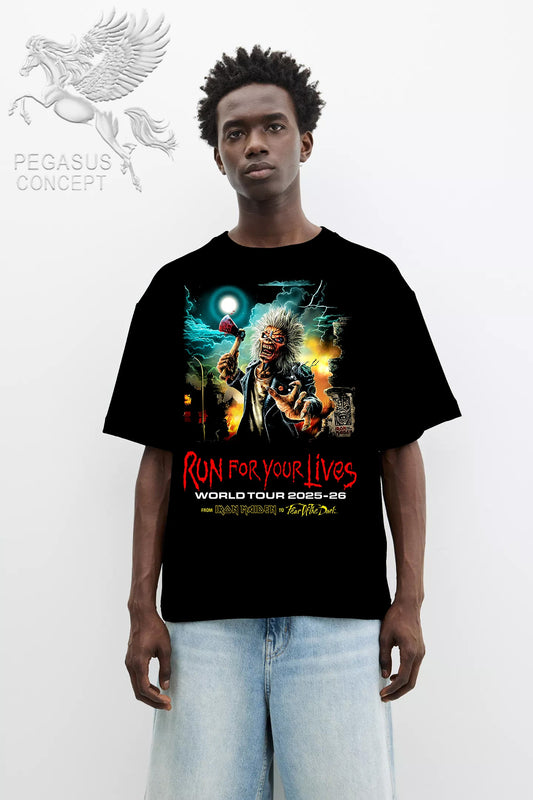 Μπλούζα μακό Premium ποιότητας σε χρώμα μαύρο με τύπωμα Maiden