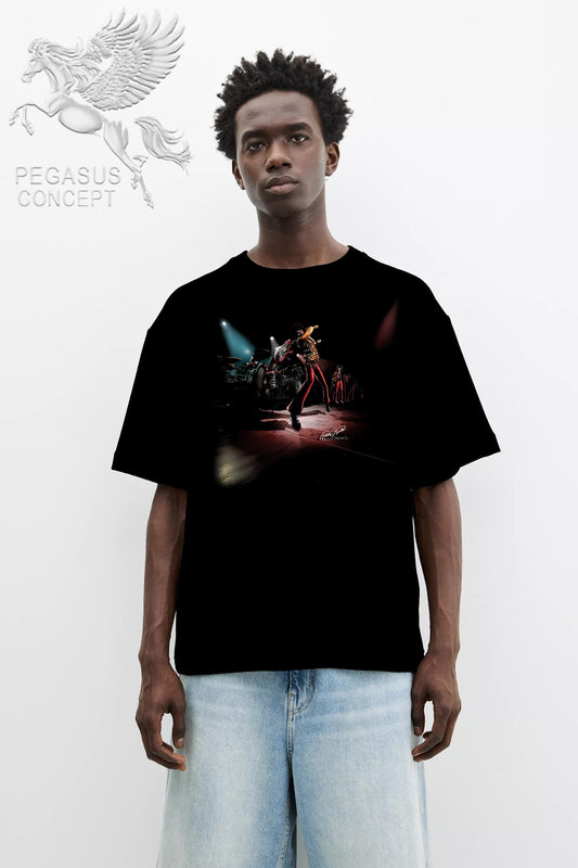 Μπλούζα μακό Premium ποιότητας σε χρώμα μαύρο με τύπωμα Jimmy Hedrix