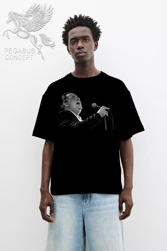 Μπλούζα μακό Premium ποιότητας σε χρώμα μαύρο με τύπωμα Κώστας Καρράς