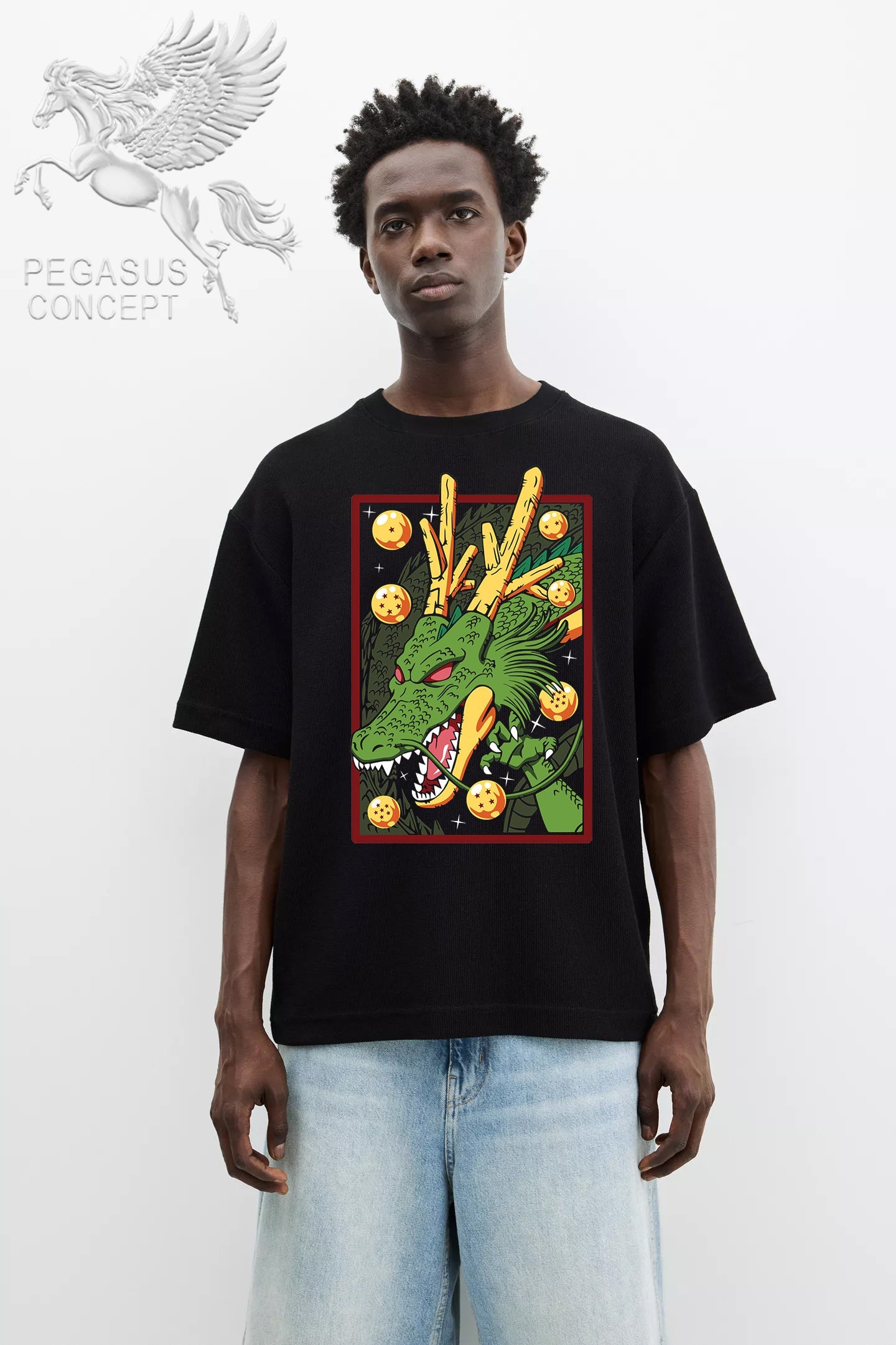 Μπλούζα μακό Premium ποιότητας σε χρώμα μαύρο με τύπωμα Dragon Ball Z