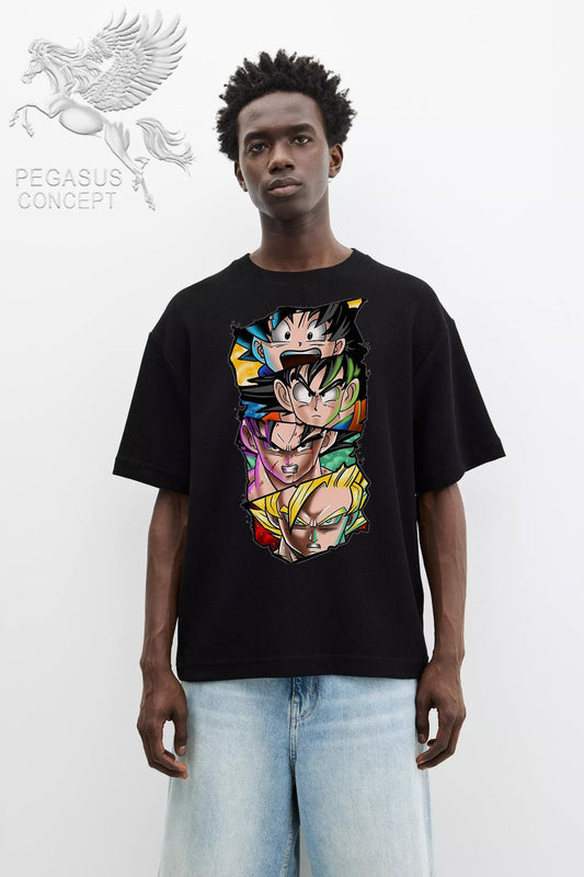 Μπλούζα μακό Premium ποιότητας σε χρώμα μαύρο με τύπωμα Dragon Ball Z