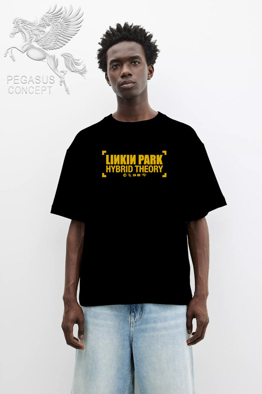 Μπλούζα μακό Premium ποιότητας σε χρώμα μαύρο με τύπωμα Linkin Park