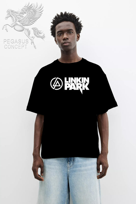 Μπλούζα μακό Premium ποιότητας σε χρώμα μαύρο με τύπωμα Linkin Park
