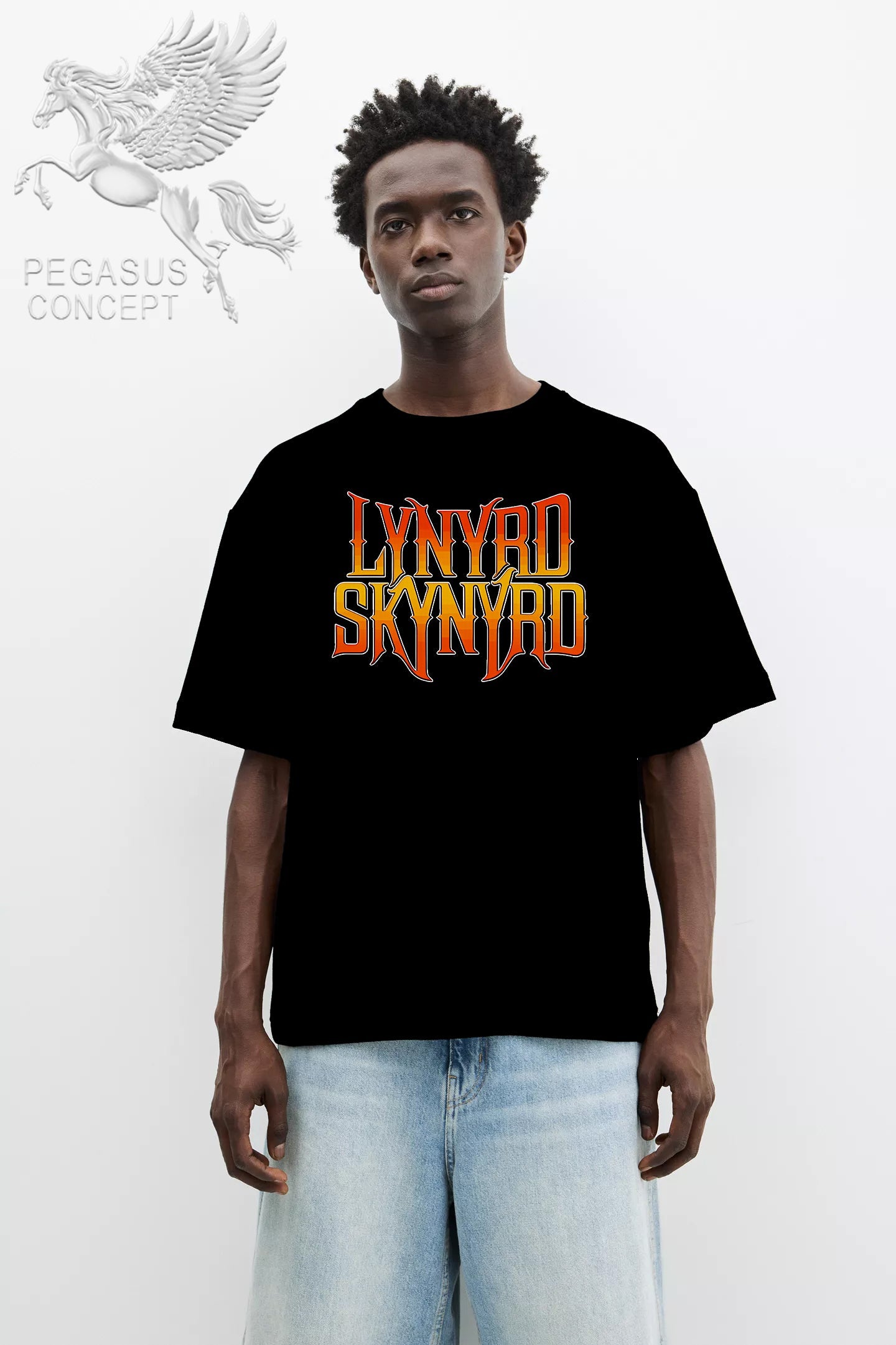 Μπλούζα μακό Premium ποιότητας σε χρώμα μαύρο με τύπωμα Lynyrd Skynyrd