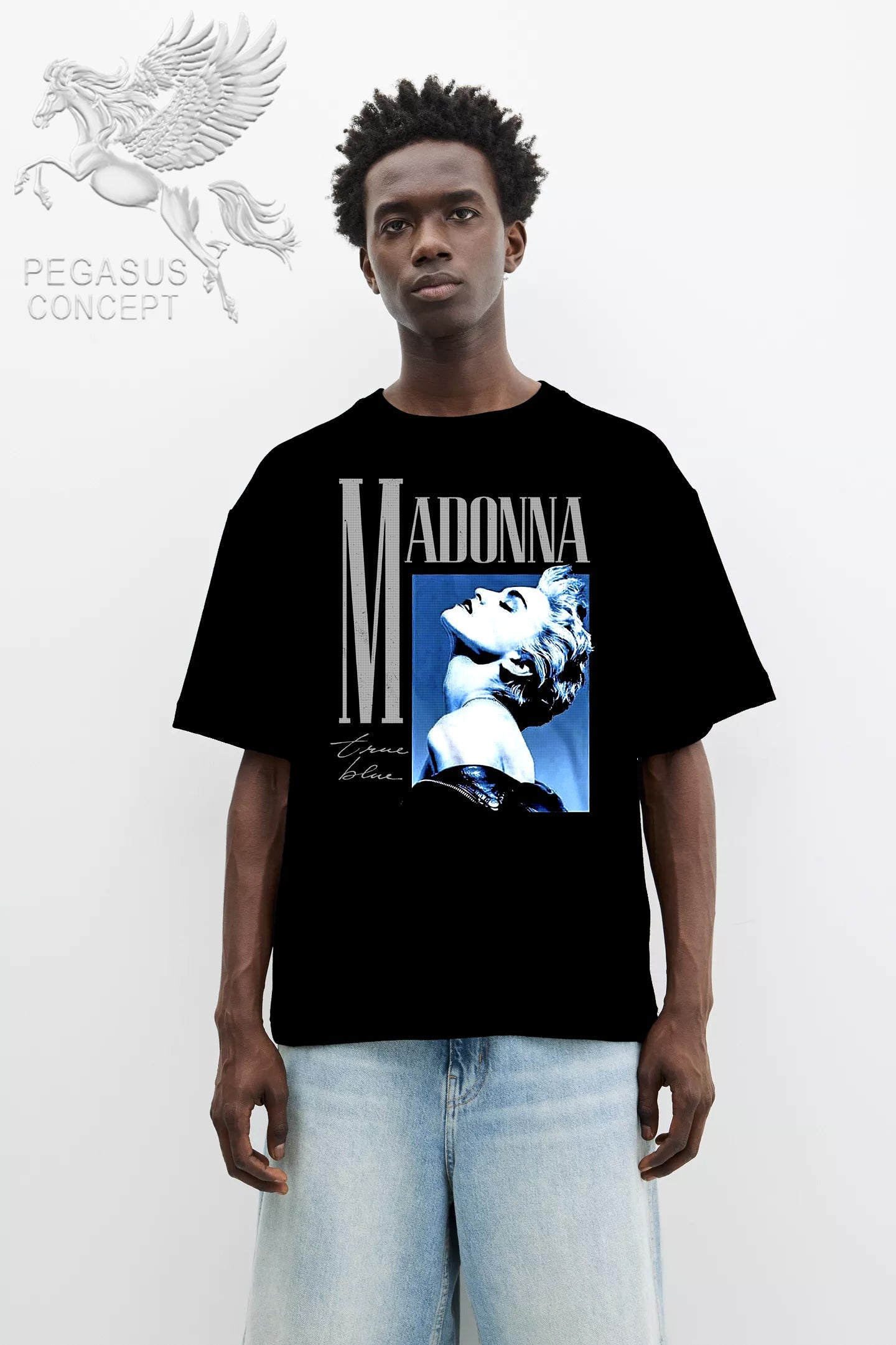 Μπλούζα μακό Premium ποιότητας σε χρώμα μαύρο με τύπωμα Madonna