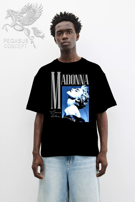 Μπλούζα μακό Premium ποιότητας σε χρώμα μαύρο με τύπωμα Madonna