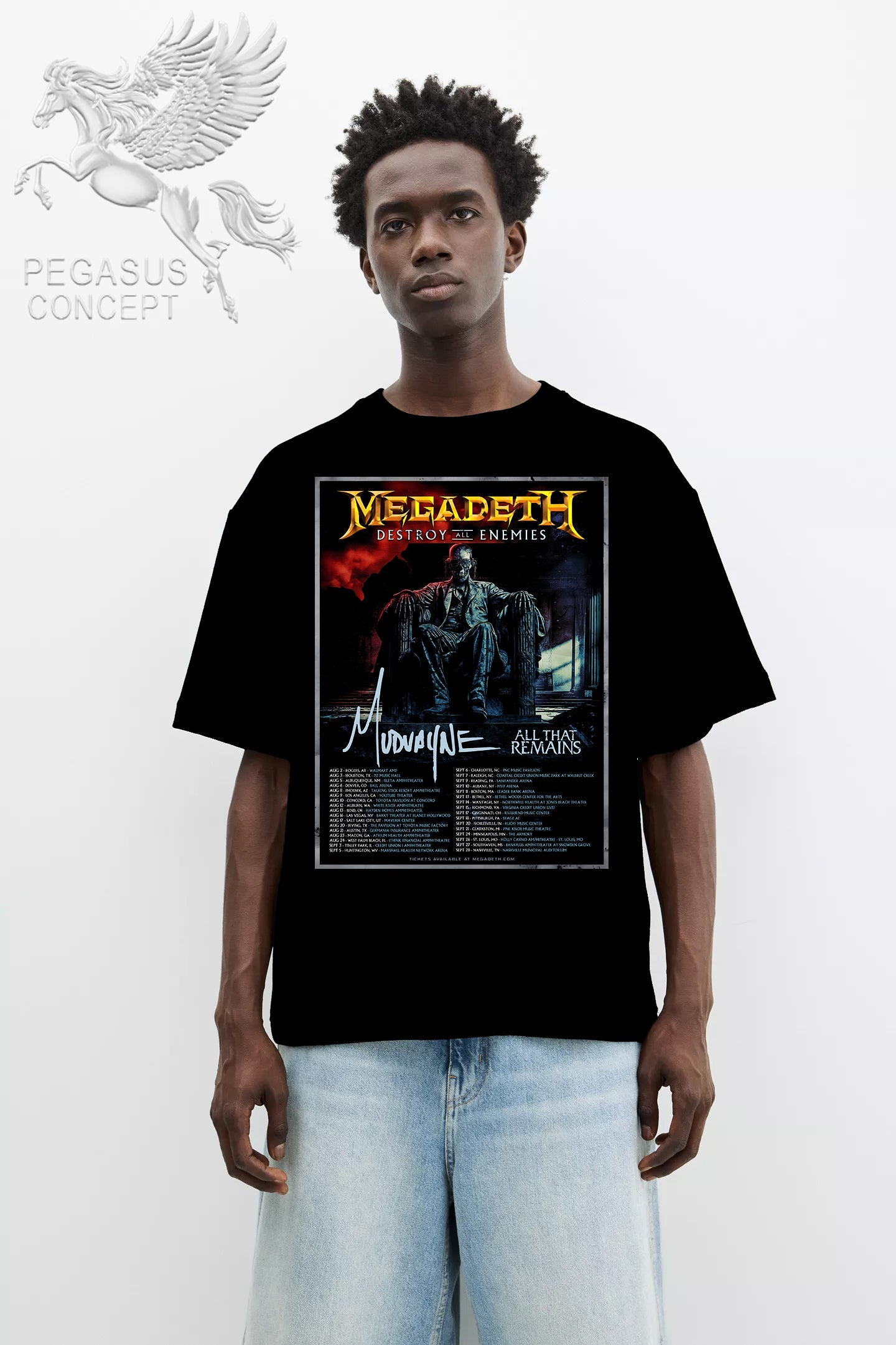 Μπλούζα μακό Premium ποιότητας σε χρώμα μαύρο με τύπωμα Megadeath