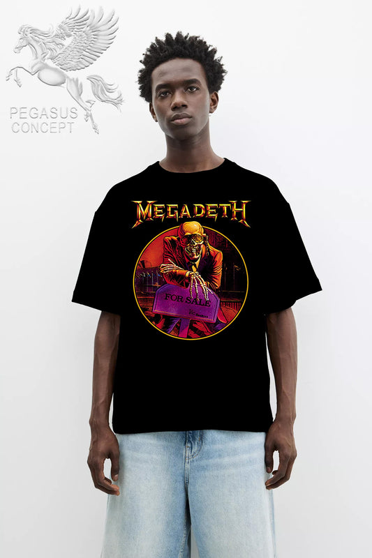 Μπλούζα μακό Premium ποιότητας σε χρώμα μαύρο με τύπωμα Megadeath