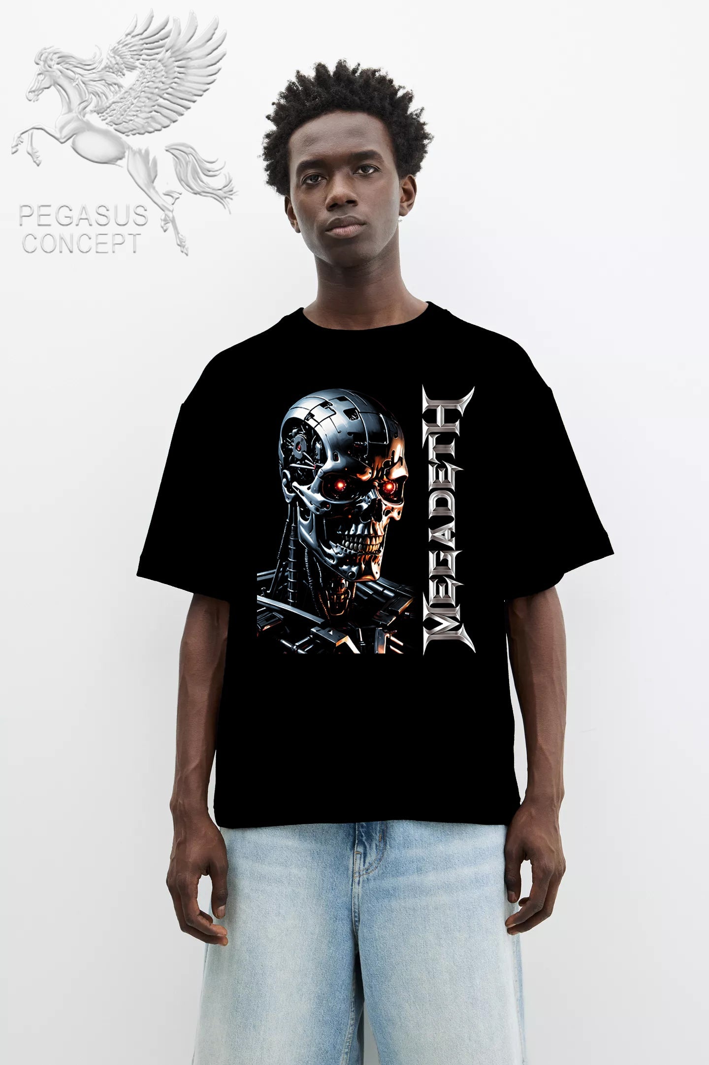 Μπλούζα μακό Premium ποιότητας σε χρώμα μαύρο με τύπωμα Megadeath