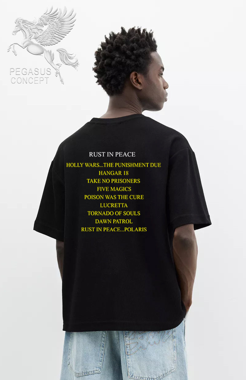 Μπλούζα μακό Premium ποιότητας σε χρώμα μαύρο με τύπωμα Megadeath