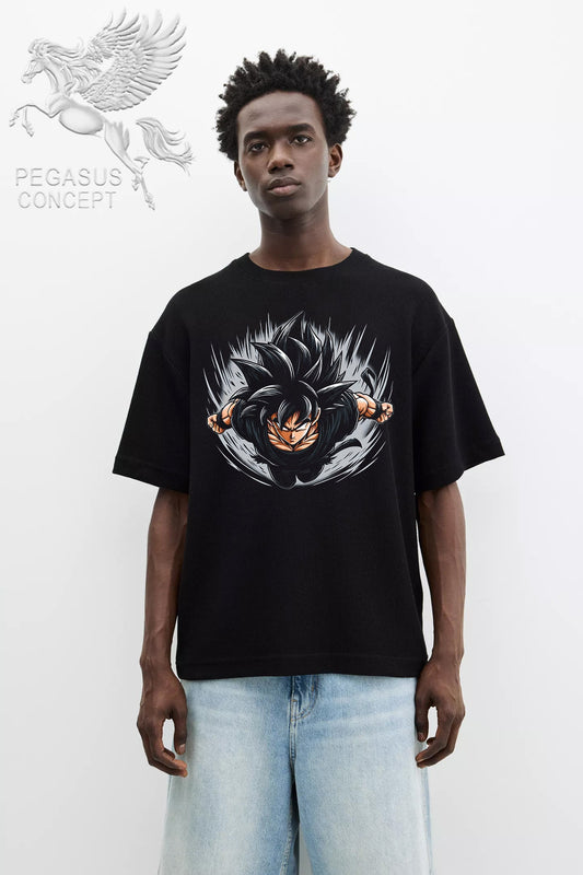 Μπλούζα μακό Premium ποιότητας σε χρώμα μαύρο με τύπωμα Dragon Ball Z