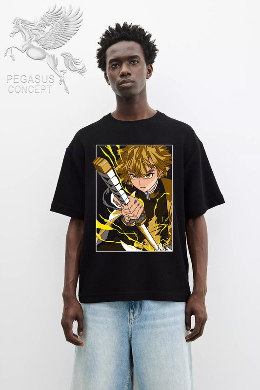 Μπλούζα μακό Premium ποιότητας σε χρώμα μαύρο με τύπωμα Άνιμε