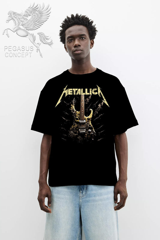 Μπλούζα μακό Premium ποιότητας σε χρώμα μαύρο με τύπωμα Metallica