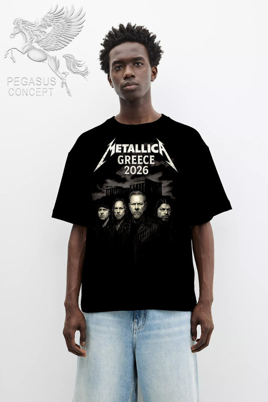 Μπλούζα μακό Premium ποιότητας σε χρώμα μαύρο με τύπωμα Metallica