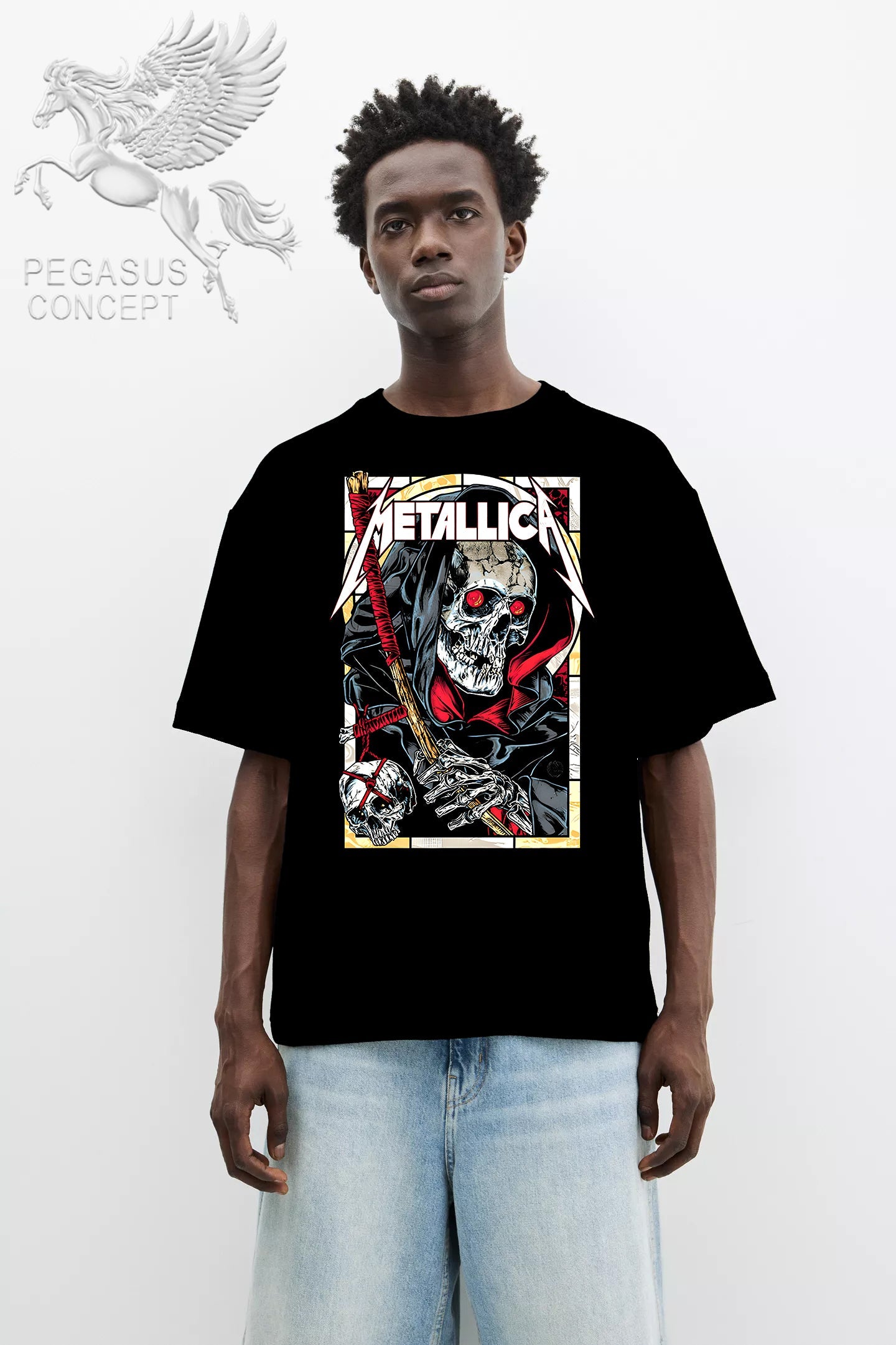 Μπλούζα μακό Premium ποιότητας σε χρώμα μαύρο με τύπωμα Metallica