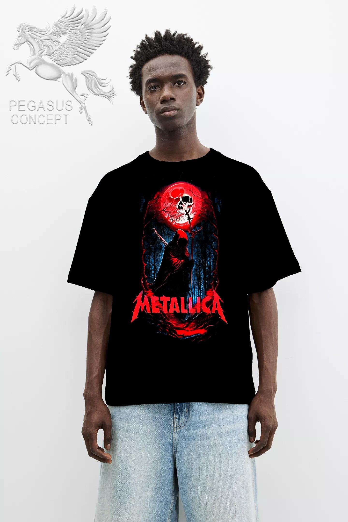 Μπλούζα μακό Premium ποιότητας σε χρώμα μαύρο με τύπωμα Metallica