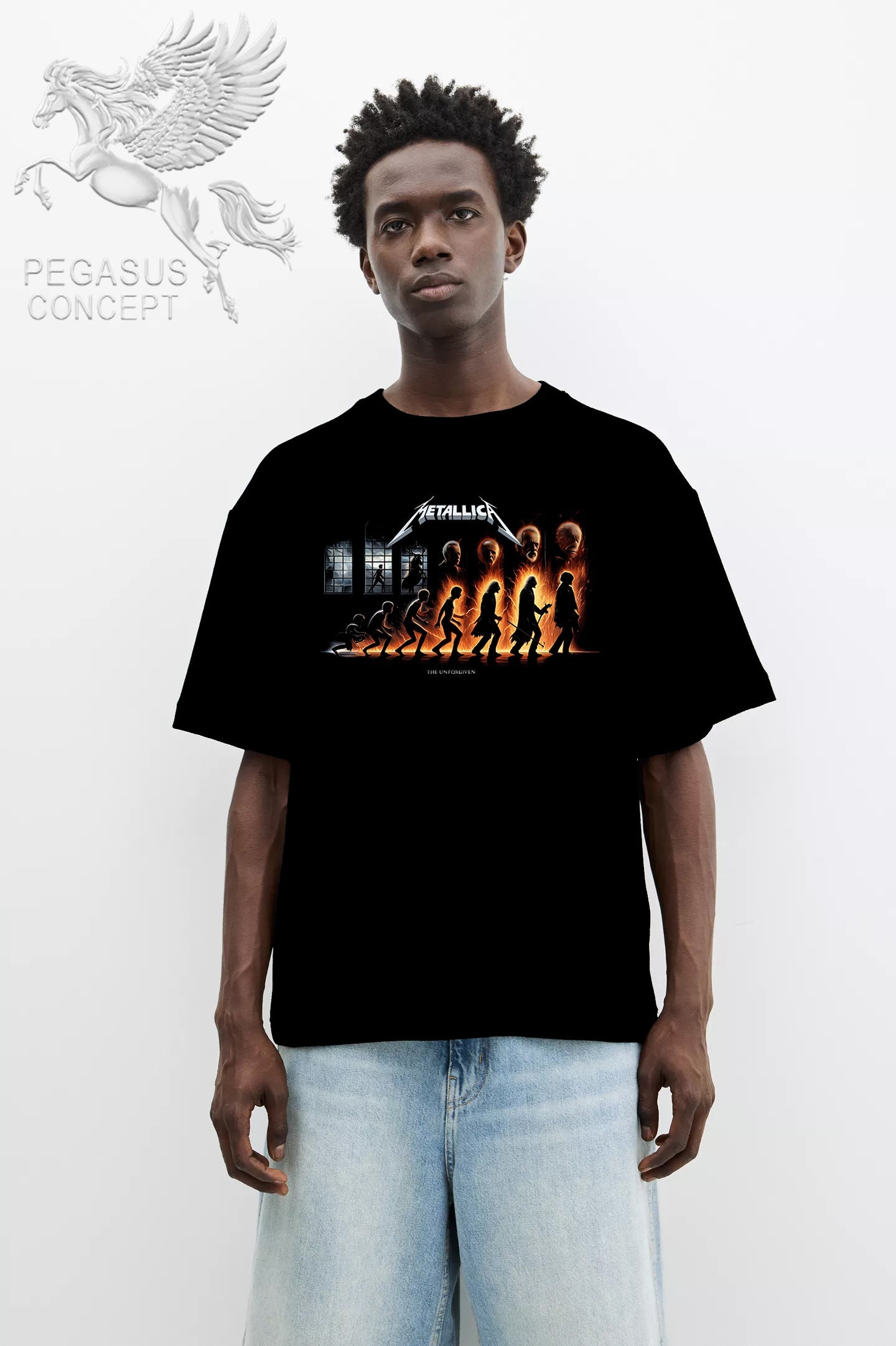 Μπλούζα μακό Premium ποιότητας σε χρώμα μαύρο με τύπωμα Metallica