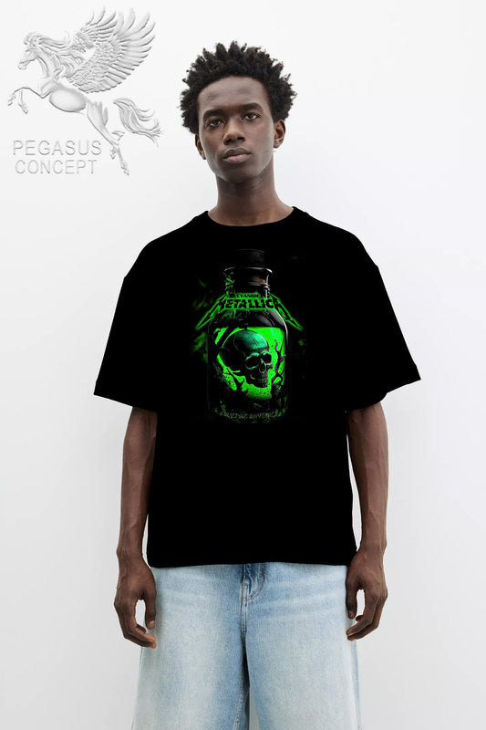 Μπλούζα μακό Premium ποιότητας σε χρώμα μαύρο με τύπωμα Metallica