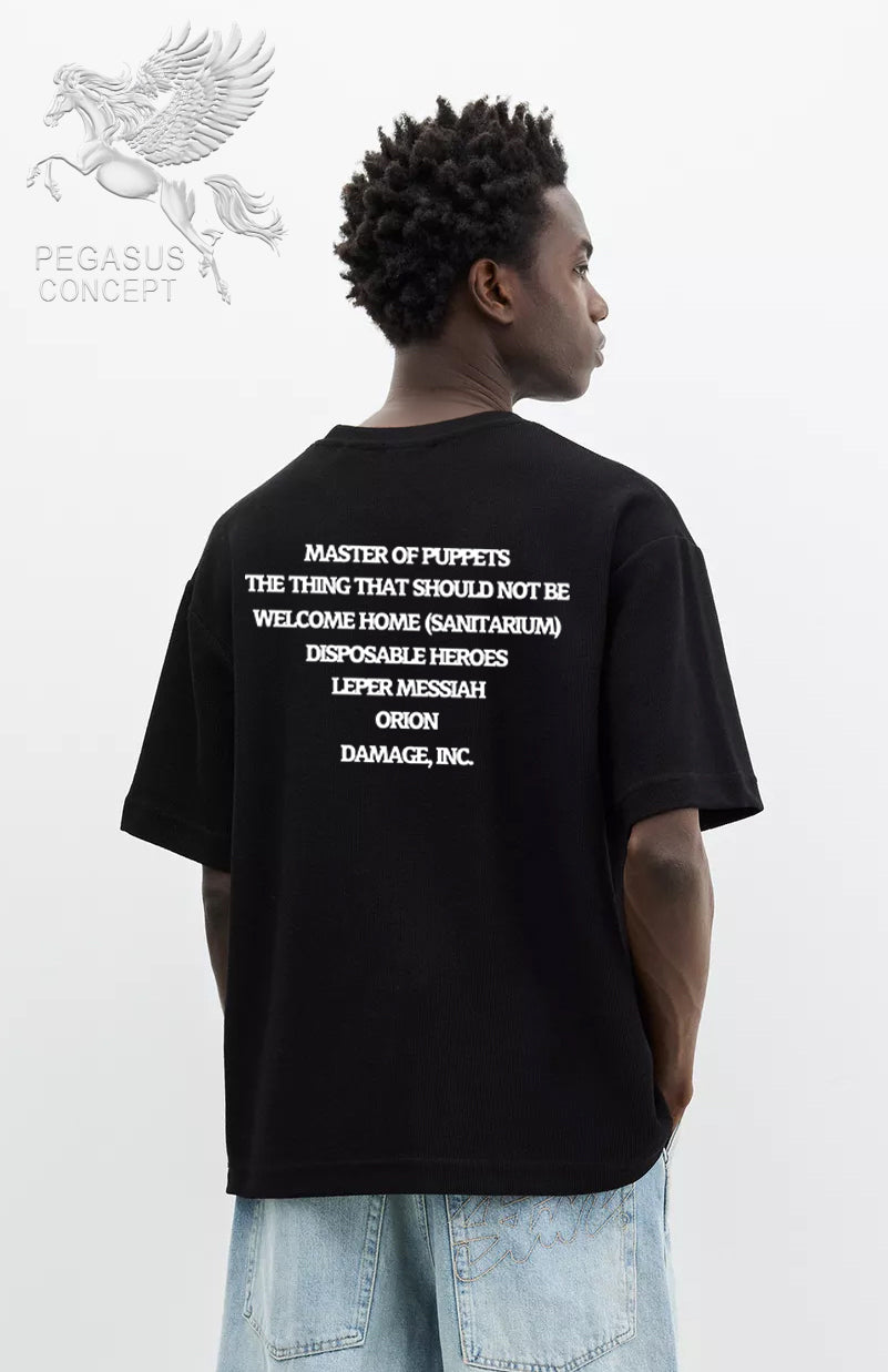 Μπλούζα μακό Premium ποιότητας σε χρώμα μαύρο με τύπωμα Metallica- Master of Puppets
