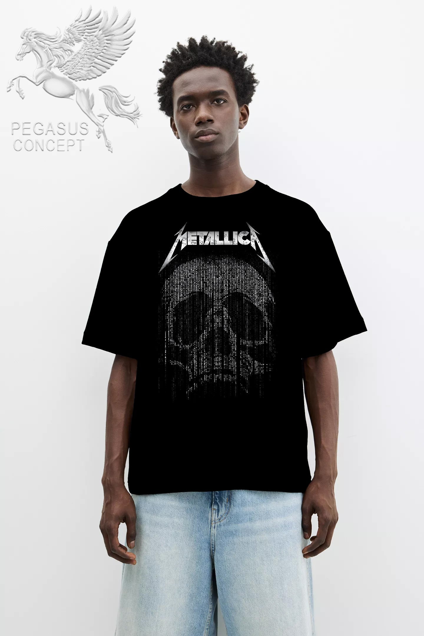 Μπλούζα μακό Premium ποιότητας σε χρώμα μαύρο με τύπωμα Metallica