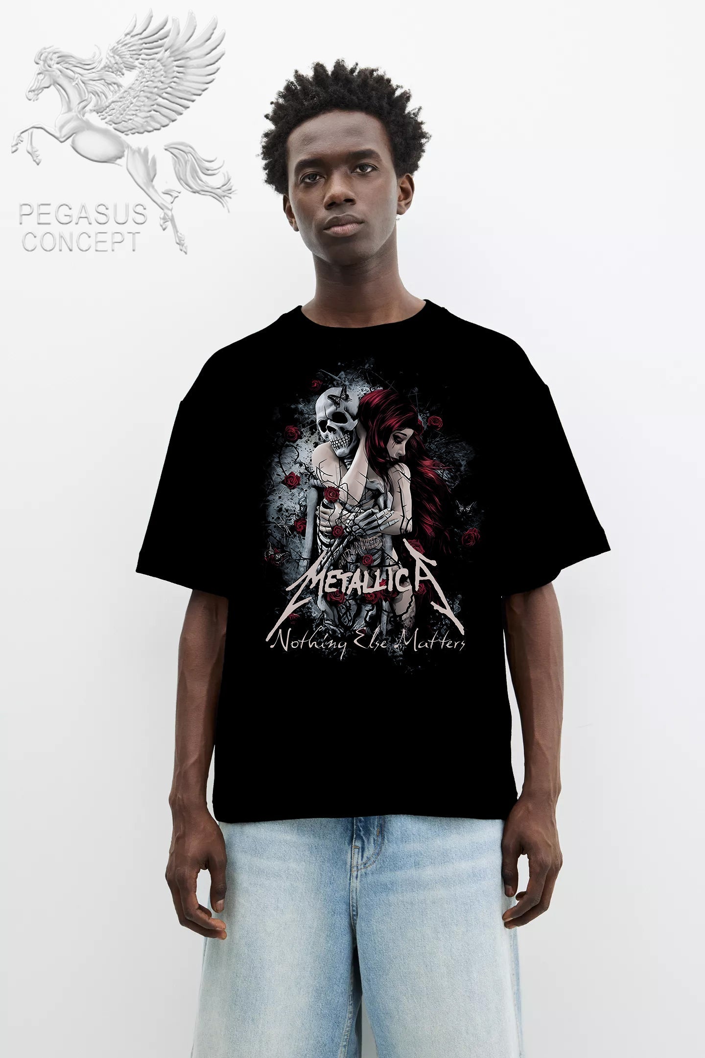 Μπλούζα μακό Premium ποιότητας σε χρώμα μαύρο με τύπωμα Metallica